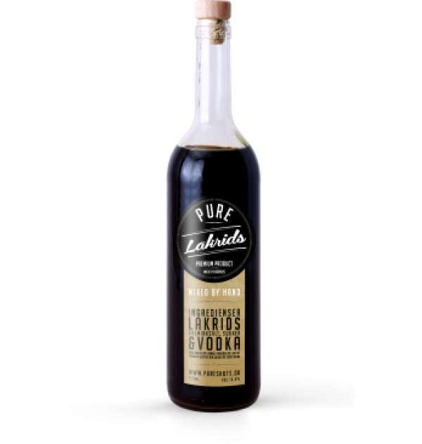 pure flaske 164 label